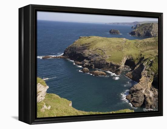 North Coast at Tintagel, Cornwall, England, United Kingdom, Europe-Rolf Richardson-Framed Premier Image Canvas