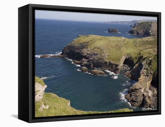 North Coast at Tintagel, Cornwall, England, United Kingdom, Europe-Rolf Richardson-Framed Premier Image Canvas