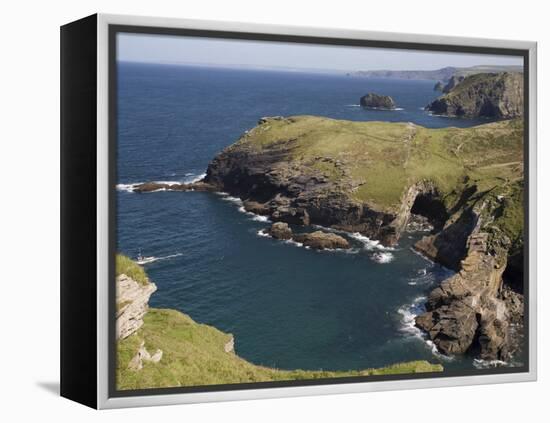 North Coast at Tintagel, Cornwall, England, United Kingdom, Europe-Rolf Richardson-Framed Premier Image Canvas