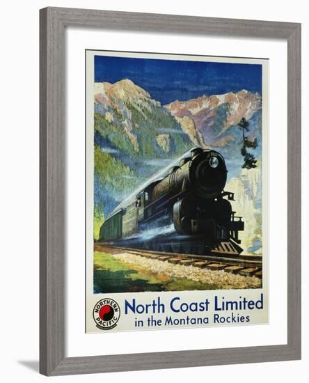 North Coast Limited in the Montana Rockies Poster-Gustav Krollmann-Framed Giclee Print