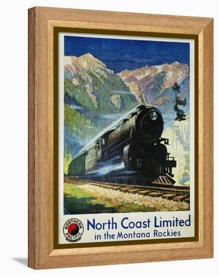 North Coast Limited in the Montana Rockies Poster-Gustav Krollmann-Framed Premier Image Canvas