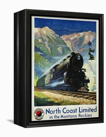 North Coast Limited in the Montana Rockies Poster-Gustav Krollmann-Framed Premier Image Canvas