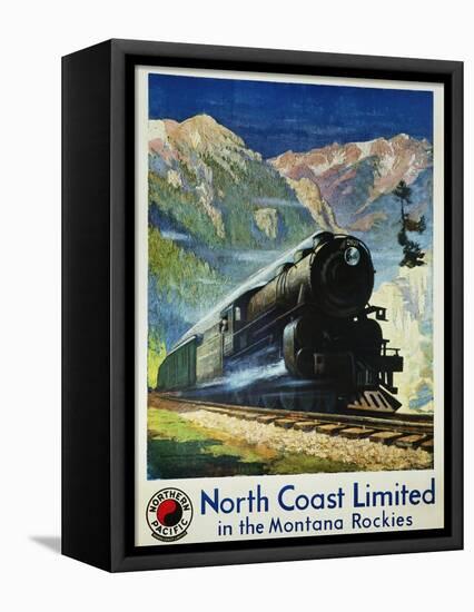 North Coast Limited in the Montana Rockies Poster-Gustav Krollmann-Framed Premier Image Canvas