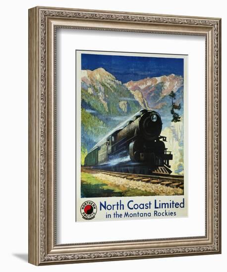 North Coast Limited in the Montana Rockies Poster-Gustav Krollmann-Framed Giclee Print