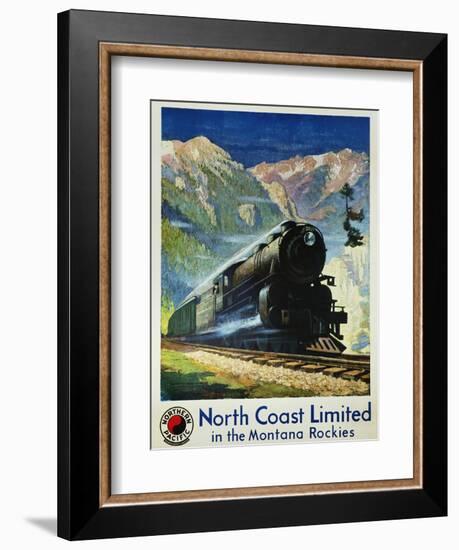 North Coast Limited in the Montana Rockies Poster-Gustav Krollmann-Framed Giclee Print