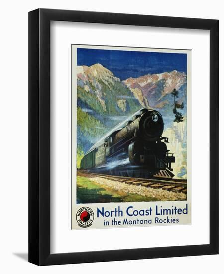 North Coast Limited in the Montana Rockies Poster-Gustav Krollmann-Framed Giclee Print