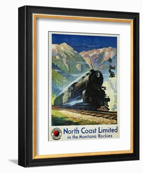 North Coast Limited in the Montana Rockies Poster-Gustav Krollmann-Framed Giclee Print