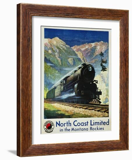 North Coast Limited in the Montana Rockies Poster-Gustav Krollmann-Framed Giclee Print