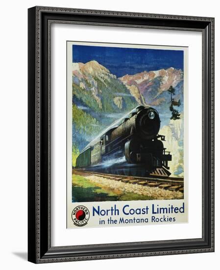 North Coast Limited in the Montana Rockies Poster-Gustav Krollmann-Framed Giclee Print