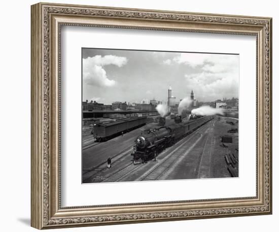 North Coast Limited Leaving Yard, Seattle, 1930-Asahel Curtis-Framed Giclee Print