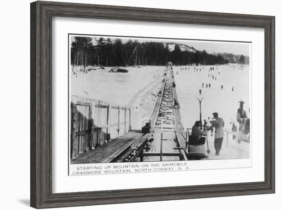 North Conway, New Hampshire - View of the Cranmore Mountain Skimoble, c.1939-Lantern Press-Framed Art Print