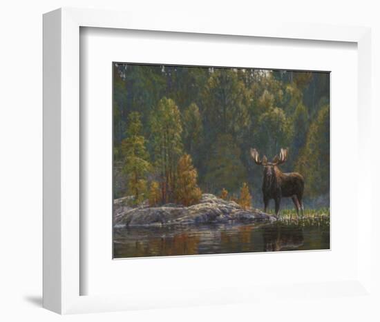 North Country Moose-Bruce Miller-Framed Giclee Print