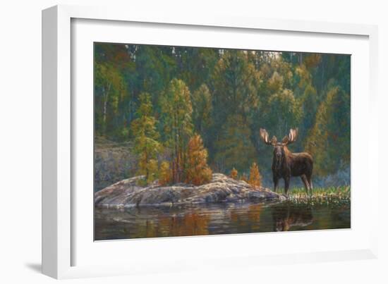 North Country Moose-Bruce Miller-Framed Giclee Print
