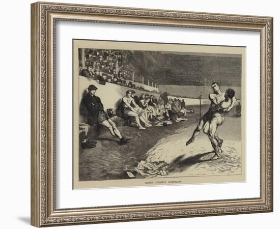 North Country Wrestling-Edwin Buckman-Framed Giclee Print