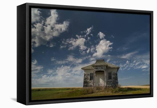 North Dakota, Abandoned Township Hall on the North Dakota Prairie-Judith Zimmerman-Framed Premier Image Canvas