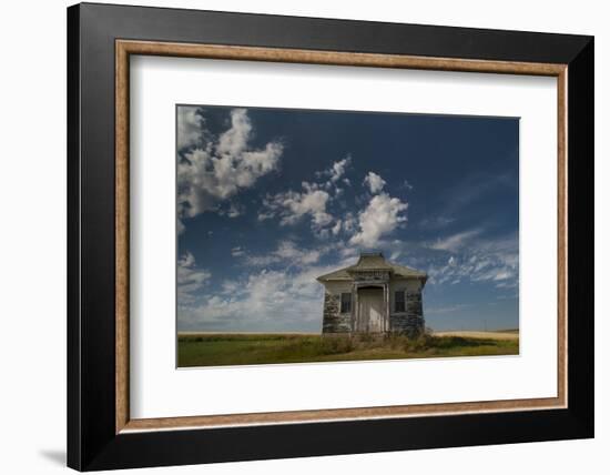 North Dakota, Abandoned Township Hall on the North Dakota Prairie-Judith Zimmerman-Framed Photographic Print