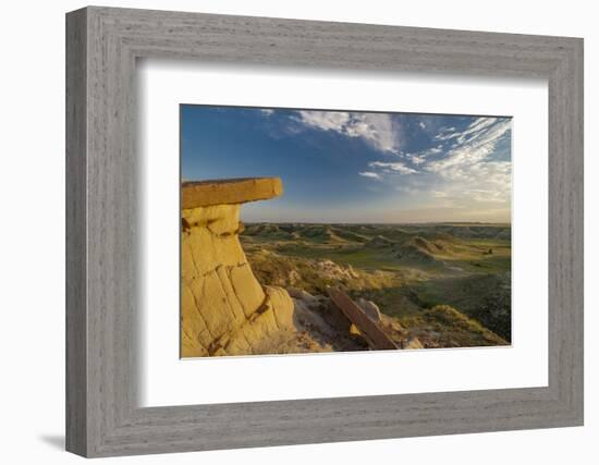 North Dakota, Overlooking an Eroded Prairie from an Erosion Formation-Judith Zimmerman-Framed Premium Photographic Print