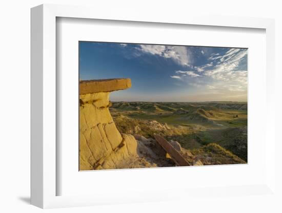 North Dakota, Overlooking an Eroded Prairie from an Erosion Formation-Judith Zimmerman-Framed Premium Photographic Print