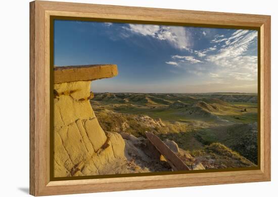 North Dakota, Overlooking an Eroded Prairie from an Erosion Formation-Judith Zimmerman-Framed Premier Image Canvas