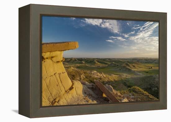 North Dakota, Overlooking an Eroded Prairie from an Erosion Formation-Judith Zimmerman-Framed Premier Image Canvas