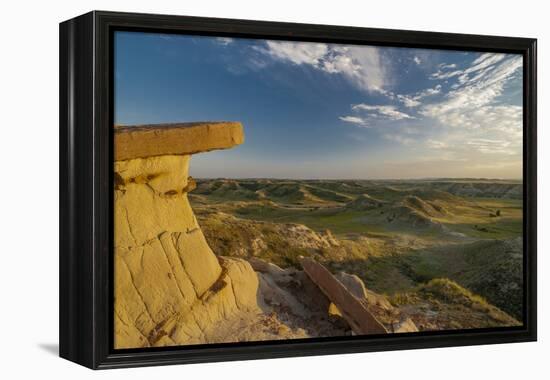 North Dakota, Overlooking an Eroded Prairie from an Erosion Formation-Judith Zimmerman-Framed Premier Image Canvas