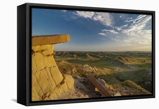 North Dakota, Overlooking an Eroded Prairie from an Erosion Formation-Judith Zimmerman-Framed Premier Image Canvas