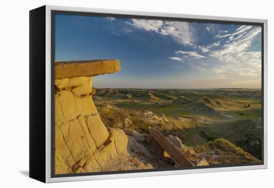 North Dakota, Overlooking an Eroded Prairie from an Erosion Formation-Judith Zimmerman-Framed Premier Image Canvas