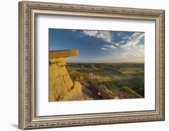 North Dakota, Overlooking an Eroded Prairie from an Erosion Formation-Judith Zimmerman-Framed Photographic Print