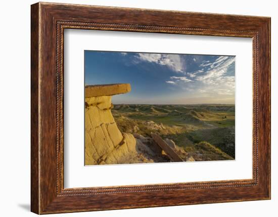 North Dakota, Overlooking an Eroded Prairie from an Erosion Formation-Judith Zimmerman-Framed Photographic Print