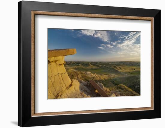 North Dakota, Overlooking an Eroded Prairie from an Erosion Formation-Judith Zimmerman-Framed Photographic Print
