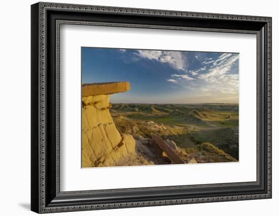 North Dakota, Overlooking an Eroded Prairie from an Erosion Formation-Judith Zimmerman-Framed Photographic Print