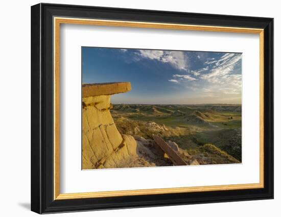 North Dakota, Overlooking an Eroded Prairie from an Erosion Formation-Judith Zimmerman-Framed Photographic Print