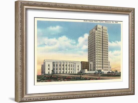 North Dakota State Capitol, Bismarck-null-Framed Art Print