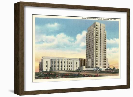 North Dakota State Capitol, Bismarck-null-Framed Art Print