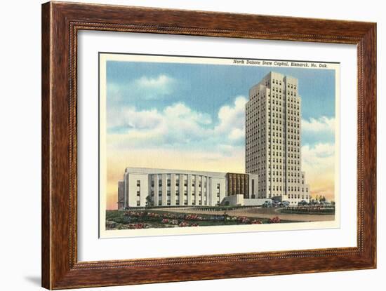 North Dakota State Capitol, Bismarck-null-Framed Art Print