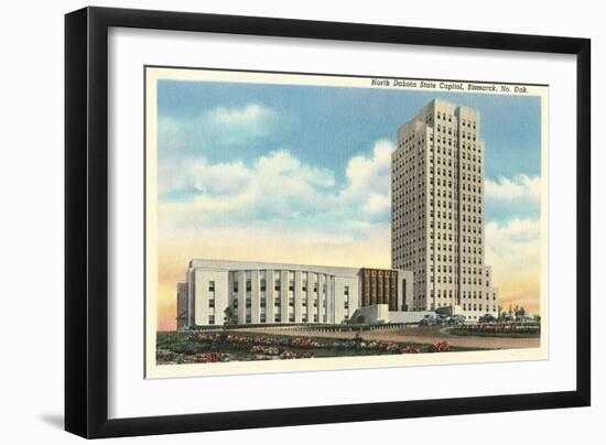 North Dakota State Capitol, Bismarck-null-Framed Art Print