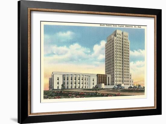 North Dakota State Capitol, Bismarck-null-Framed Art Print