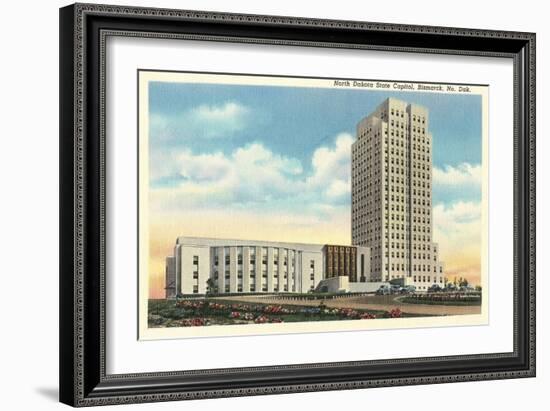 North Dakota State Capitol, Bismarck-null-Framed Art Print