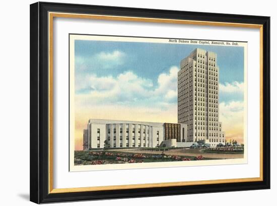 North Dakota State Capitol, Bismarck-null-Framed Art Print