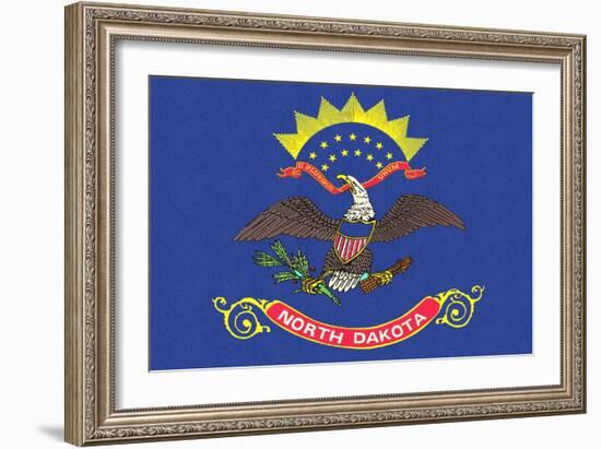 North Dakota State Flag-Lantern Press-Framed Art Print