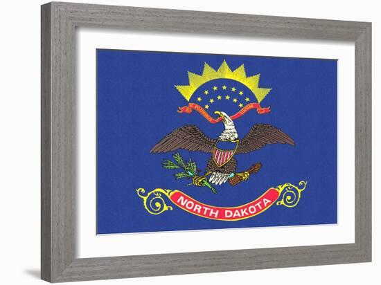 North Dakota State Flag-Lantern Press-Framed Art Print