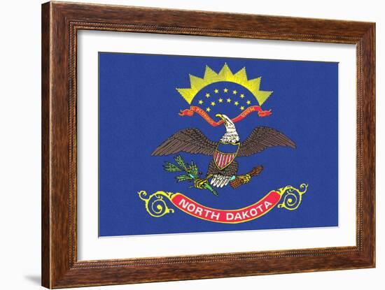 North Dakota State Flag-Lantern Press-Framed Art Print