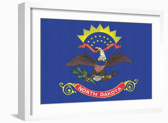 North Dakota State Flag-Lantern Press-Framed Art Print