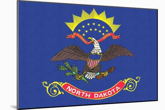 North Dakota State Flag-Lantern Press-Mounted Art Print