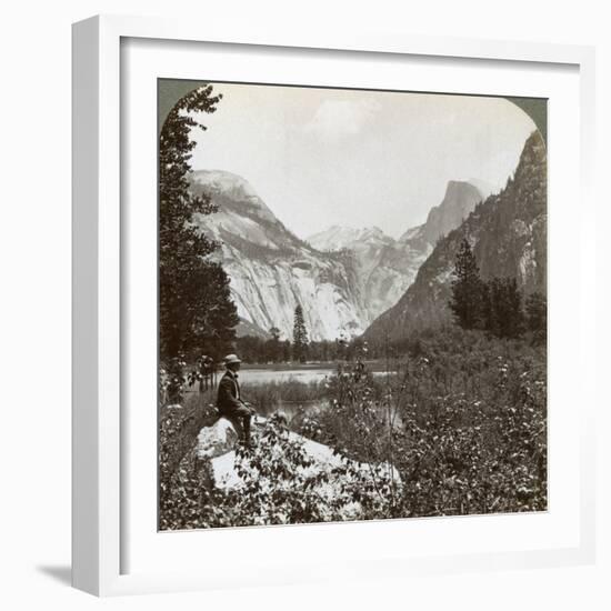 North Dome, Half Dome and Clouds Rest, Yosemite Valley, California, USA, 1902-Underwood & Underwood-Framed Photographic Print