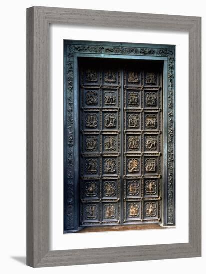 North Doors of the Baptistery of San Giovanni, 1403-24-Lorenzo Ghiberti-Framed Giclee Print