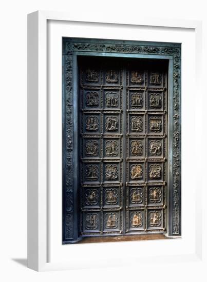 North Doors of the Baptistery of San Giovanni, 1403-24-Lorenzo Ghiberti-Framed Giclee Print