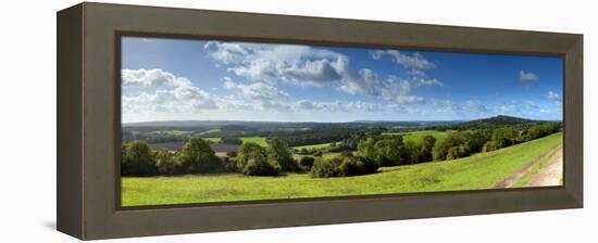 North Downs from Newlands Corner, Nr; Guildford, Surrey, England-Jon Arnold-Framed Premier Image Canvas