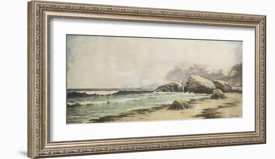 North East Seacoast Scene with Sailboats in Distance-Alfred Thompson Bricher-Framed Premium Giclee Print