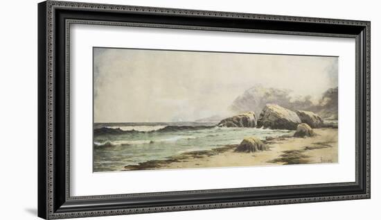 North East Seacoast Scene with Sailboats in Distance-Alfred Thompson Bricher-Framed Premium Giclee Print